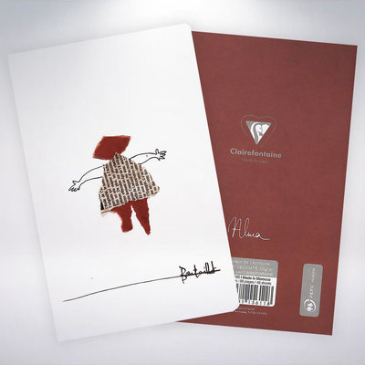 法國 Clairefontaine 歡樂時光系列 11x17cm 騎馬釘筆記本: 紅棕色