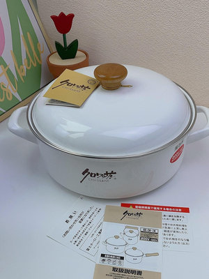 日本 富士fuji琺瑯 搪瓷 雙耳鍋