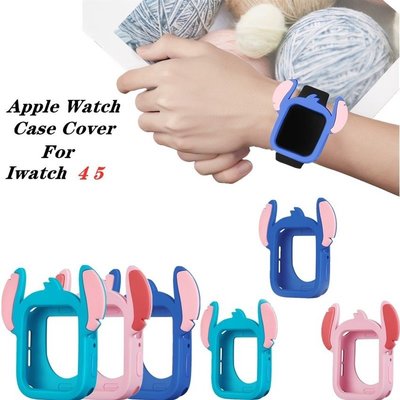 適用於Apple Watch 5 4 iWatch 44 40mm動漫造型保護器智能配件保險槓的矽膠卡通保護套