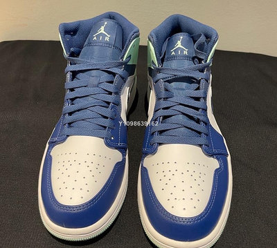 Nike Air Jordan 1 Mid Blue Mint 藍綠 薄荷 男款 籃球鞋 554724-413