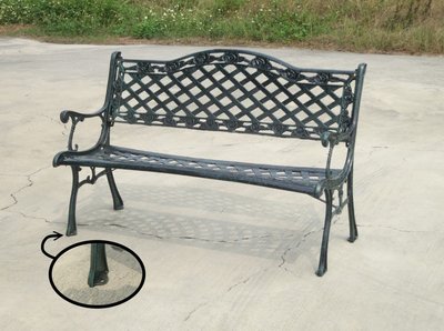 ~*麗晶家具*~  PB-124A 鑄鐵公園椅  公園椅 是合放戶外 不怕風吹 日曬 雨淋