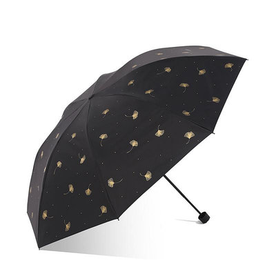 天堂傘銀杏飛舞黑膠防曬傘防紫外線遮陽太陽傘雨傘超輕晴雨兩用傘-麵包の店