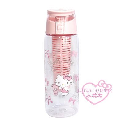 ♥小花花日本精品♥HelloKitty雙子星坐姿造型透明粉色藍色水瓶水壺茶壺冷水瓶隨身瓶~3