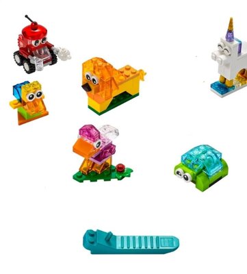 Lego 樂高 11013 透明顆粒1號2號3號包+拆卸工具 附說明書
