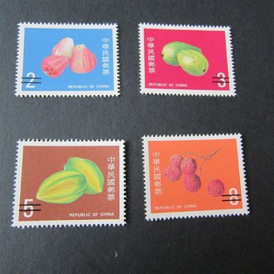 【雲品8】樣票(480)(特219)臺灣水果郵票(74年版)4全(專219)