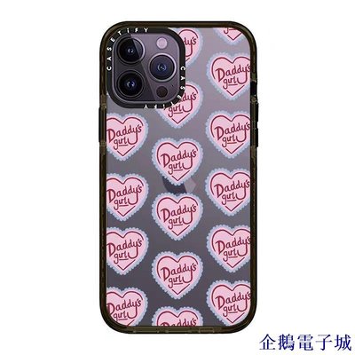 溜溜雜貨檔casetify 爸爸的女孩愛心貼紙 適用於iPhone 12 13 14 Pro Max 防摔手機殼14Pro透