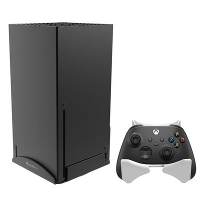 西米の店壁掛式支架適用於Xbox Series X控制臺,堅固的壁掛支架,穩定,耐用,散熱,節省空間（黑色,1件裝