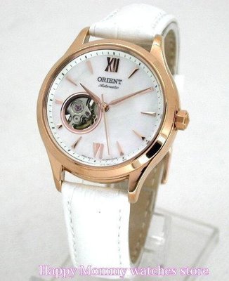 【 幸福媽咪 】ORIENT 東方錶 日本原裝 公司貨 鏤空 自動女錶 玫瑰金 FDB0A002W0