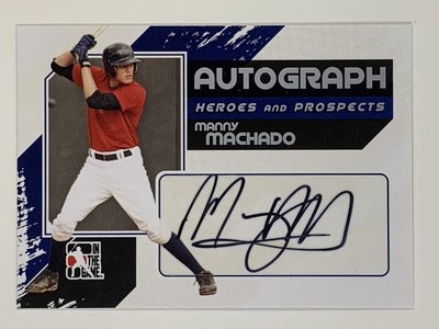 2011 In The Game Heroes &amp; Propects Manny Machado RC Auto