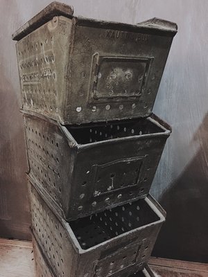 //ORI DECO工業風// 德國 工業風 可堆疊 鐵箱 鐵籃