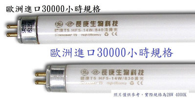 GE奇異公司＆長庚生技聯名 T5 28W 4000K 歐洲進口 30000小時高效率超長壽命燈管