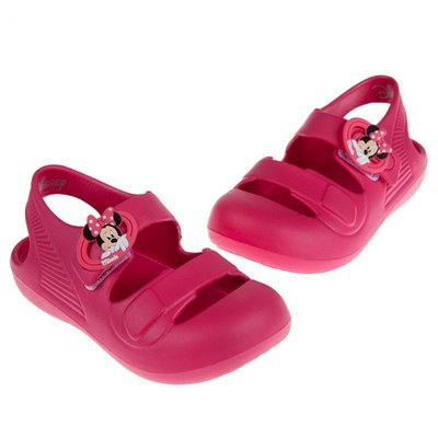 童鞋(15~20公分)Disney迪士尼米妮桃色超輕量兒童護趾涼鞋(類布希鞋材質)D8C154H