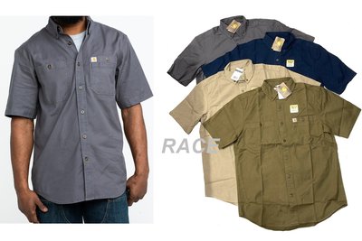 【RACE】CARHARTT RUGGED FLEX RIGBY SHIRT 襯衫 短袖 工裝 黑灰 卡其 軍綠 深藍