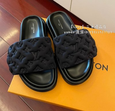 Louis Vuitton 1AA7RW Miami Mule, Black, 6.5