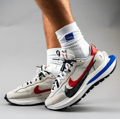 【正品】Nike Vaporwaffle x Sacai CV1363-100　白藍紅休閑耐克慢跑鞋男女鞋