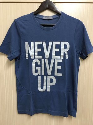 (台灣原廠公司貨) 佐丹奴 giordano Never give up 純棉 短袖 T恤 S號