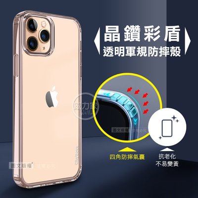 威力家 CITY晶鑽彩盾 iPhone 11 Pro Max 6.5吋 抗發黃透明殼 氣囊軍規防摔殻 手機殼(玫瑰金)