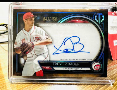 MLB NPB Trevor Bauer Topps Tribute 極品簽名卡 限量150張