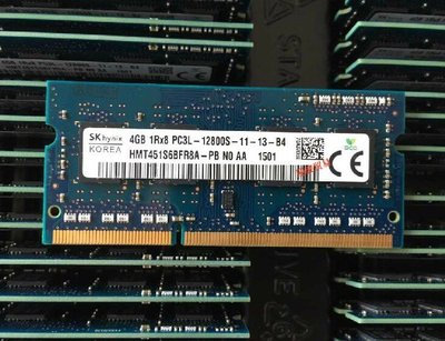 SK hynix 4GB 1Rx8 PC3L-12800S-11-13-B4記憶體條HMT451S6BFR8A-PB