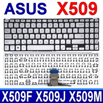 ASUS 華碩 X509 銀色 注音 筆電鍵盤 X509DA X509F X509FA X509FB X509FJ