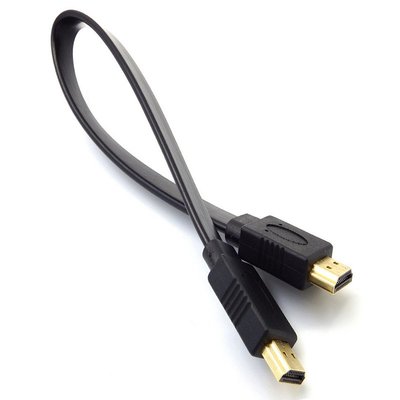 HDMI高清扁線 1.4版 電腦連接電視投影儀線 30CM 支持3D A5.0308
