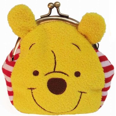 維琪哲哲 ～日本購回~日本DISNEY 迪士尼Winnie the Pooh小熊維尼珠扣零錢包/零錢袋