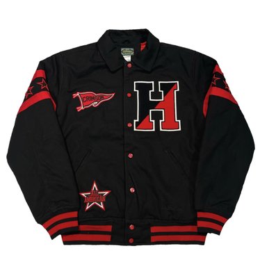 Cover Taiwan 官方直營 Harvard 哈佛大學 NCAA 嘻哈 棒球外套 黑色 紅色 大尺碼 (預購)