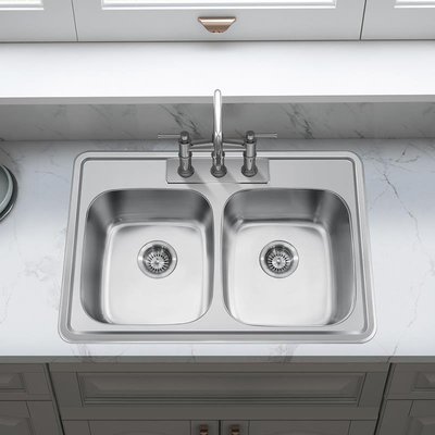 廚房水槽達威爾現代簡約水槽加深水池廚房經典大容量雙槽304不銹鋼洗菜盆
