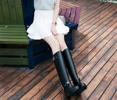 香港OUTLET代購 出口歐美雨鞋 水靴 朋克風格雨靴 拉鏈髙筒女雨鞋 騎士馬靴 時尚搭扣雨靴 修身百搭雨鞋 雨靴 靴子