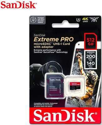 {買到賺到} SanDisk 512GB microSDXC 200MB/s Extreme Pro 4K U3 A2