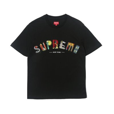 SUPREME 19SS City Arc Tee 刺繡藝術城市弧形彩虹LOGO T