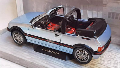 【熱賣精選】汽車模型 車模 收藏模型索立德 1/18 標志 PEUGEOT 205 GTI 敞篷合金車模型