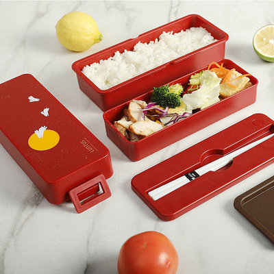 日本ASVEL飯盒便當盒日式女可微波爐加熱上班族便攜減脂輕食雙層