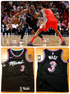 Dwyane Wade Nike NBA 熱火隊城市版球衣 黑南灣 Vice SW