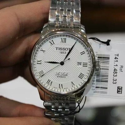 天梭TISSOT手錶男錶全自動機械力洛克鋼帶皮帶手錶男士防水日曆休閒腕錶T41.1.483.33