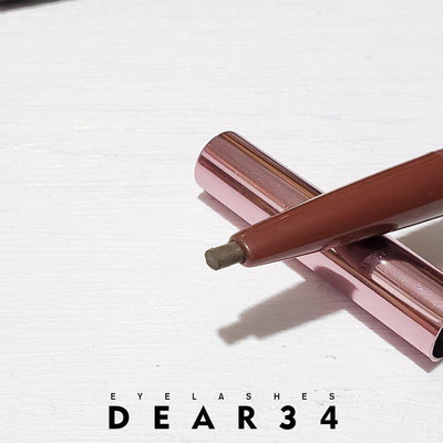 Dear34韓國製COLOGN寇朗可換筆芯自動雙頭含刷旋轉眉筆黑色灰色深咖啡色深棕色
