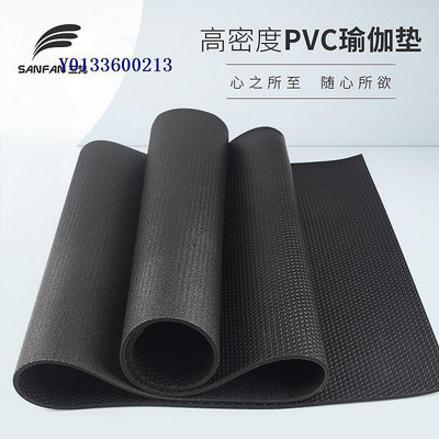 三梵高密度黑膠墊高溫瑜伽墊防滑PVC黑墊耐用運動健身地墊青蛙墊