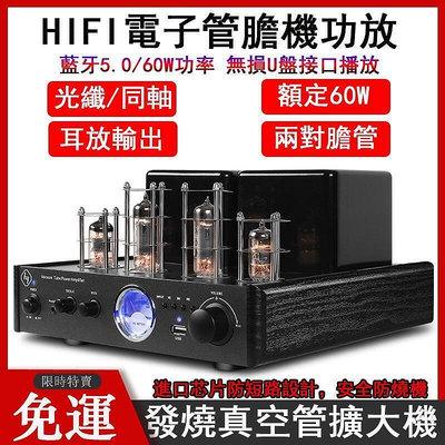 全網最低價HiFi發燒真空管擴大機 電子管膽機 家用大功率功放機 前置放大器 擴大器 擴音機混音器 光纖同軸輸入