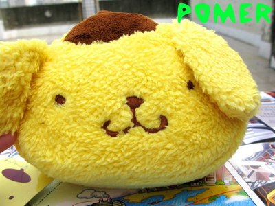 ☆POMER☆日本SANRIO正品已絕版 Pom Pom Purin 布丁狗 QQ捲捲毛茸茸化妝包 收納包 內裡可愛塗鴉