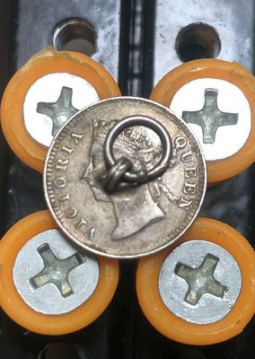 【二手】 香港維多利亞五仙銀幣 1885年 有焊點 品相如圖 按圖1740 錢幣 紙幣 硬幣【經典錢幣】