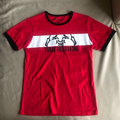 [品味人生]保證正品 True Religion 女用 紅白 短袖T恤 短T SIZE L