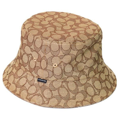 【美麗小舖】COACH CH401 緹花織布 漁夫帽 帽子 遮陽帽-全新真品現貨在台