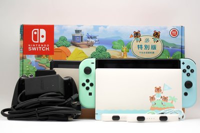 【台南橙市3C】任天堂 Switch 電力加強版 動物森友會版 動森版 二手主機  #89829