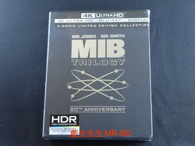 NG [藍光先生UHD] MIB星際戰警 1-3 20週年套裝 UHD+BD 六碟版 Men In Black