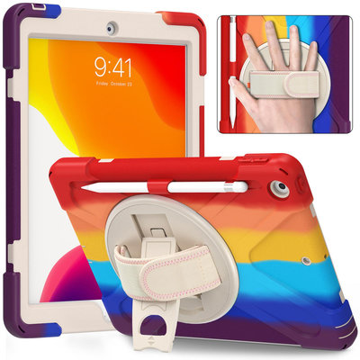 平板保護殼 炫彩系列保護殼適用TabA7 T500 iPad10.2帶筆槽防摔平板保護套 平板電腦保護套 平板皮套