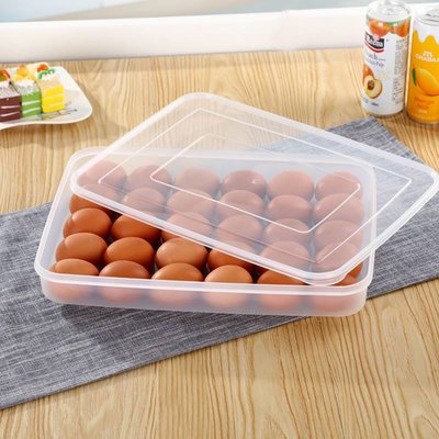 ~Tinny小鋪(烘焙/雜貨)~廚房用品用具小百貨雞蛋盒冰箱保鮮盒塑料儲物盒食品收納盒露營便攜雞蛋盒