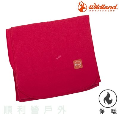 荒野WILDLAND 輕柔PILE保暖圍巾 W2010 嫣紅色 刷毛圍巾 不易產生靜電 OUTDOOR NICE