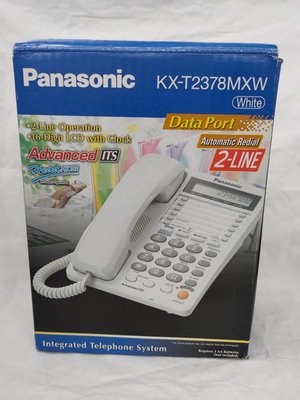 國際牌數位話機 KX-T2378MVW 全新雙外線有線話機 免持聽筒對談 三方會談 長途限撥 (九成新台北現貨)