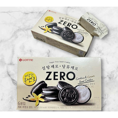 現貨 我最便宜🉐韓國🇰🇷 LOTTE樂天 Zero 無糖ZERO 巧克力餅乾 夾心餅乾 288g 巧克力夾心餅乾zero