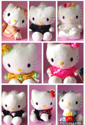 (名牌精品)麥當勞-Hello Kitty婚紗篇,學生篇,中式旗袍篇,太空人篇絨毛娃娃
